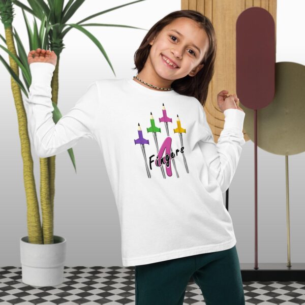 Camiseta Unisex manga larga adolescente FINGERS 4 M - Imagen 4